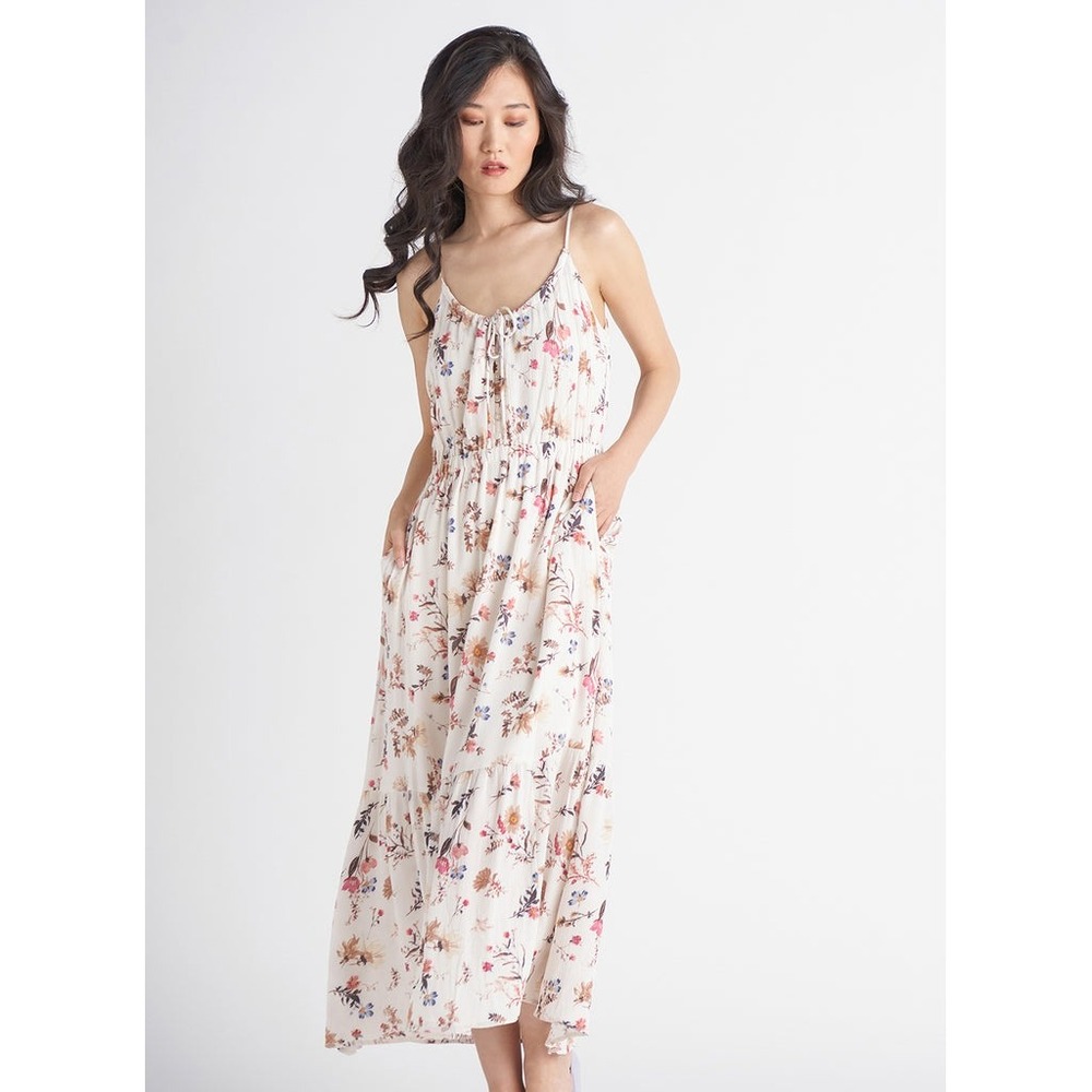 Abercrombie & Fitch White floral maxi dress
